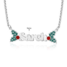 Load image into Gallery viewer, Custom CHRISTMAS NAME White Gold Plated Necklace
