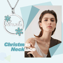 Load image into Gallery viewer, Custom CHRISTMAS SNOW FLOWER Necklace
