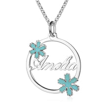 Load image into Gallery viewer, Custom CHRISTMAS SNOW FLOWER Necklace
