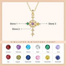 Load image into Gallery viewer, SNOWFLAKE CROSS Rhodium Plated  Necklace
