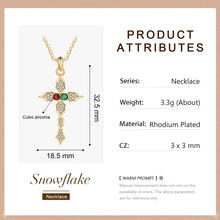 Load image into Gallery viewer, SNOWFLAKE Cross Necklace
