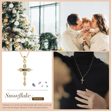 Load image into Gallery viewer, SNOWFLAKE Cross Necklace
